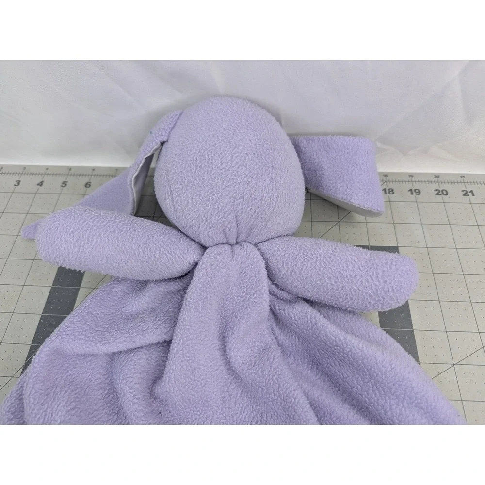 Purple Rabbit Lovey Security Blanket Satin Ears Edge 24 Inch Stuffed Animal Toy